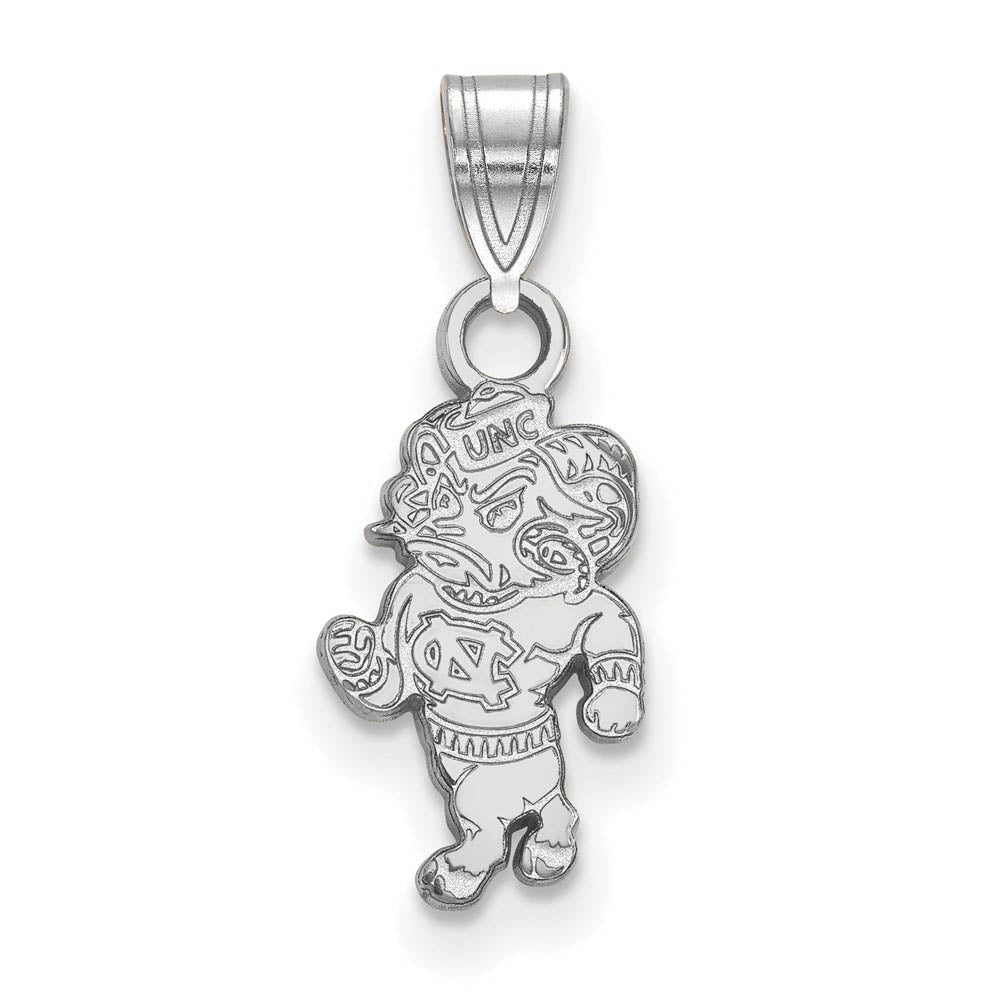 10k White Gold North Carolina Small Pendant, Item P23596 by The Black Bow Jewelry Co.