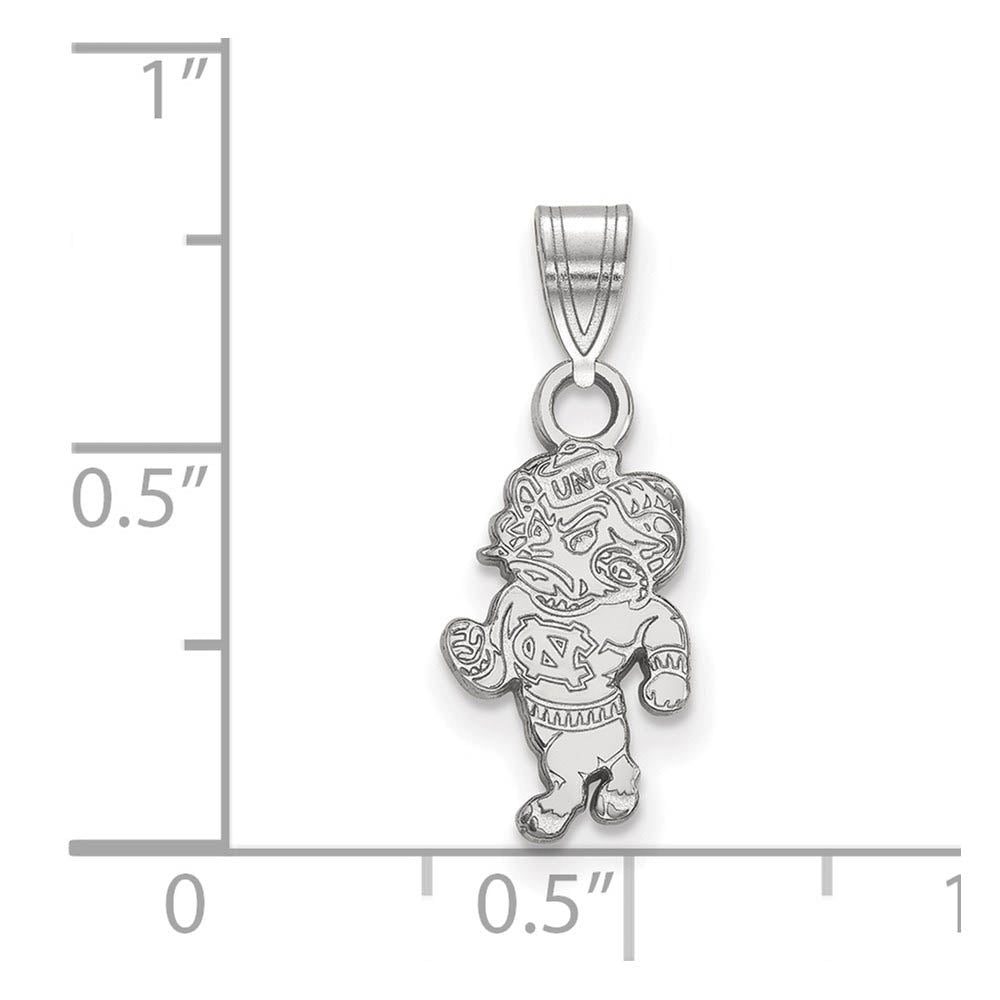 Alternate view of the 10k White Gold North Carolina Small Pendant by The Black Bow Jewelry Co.