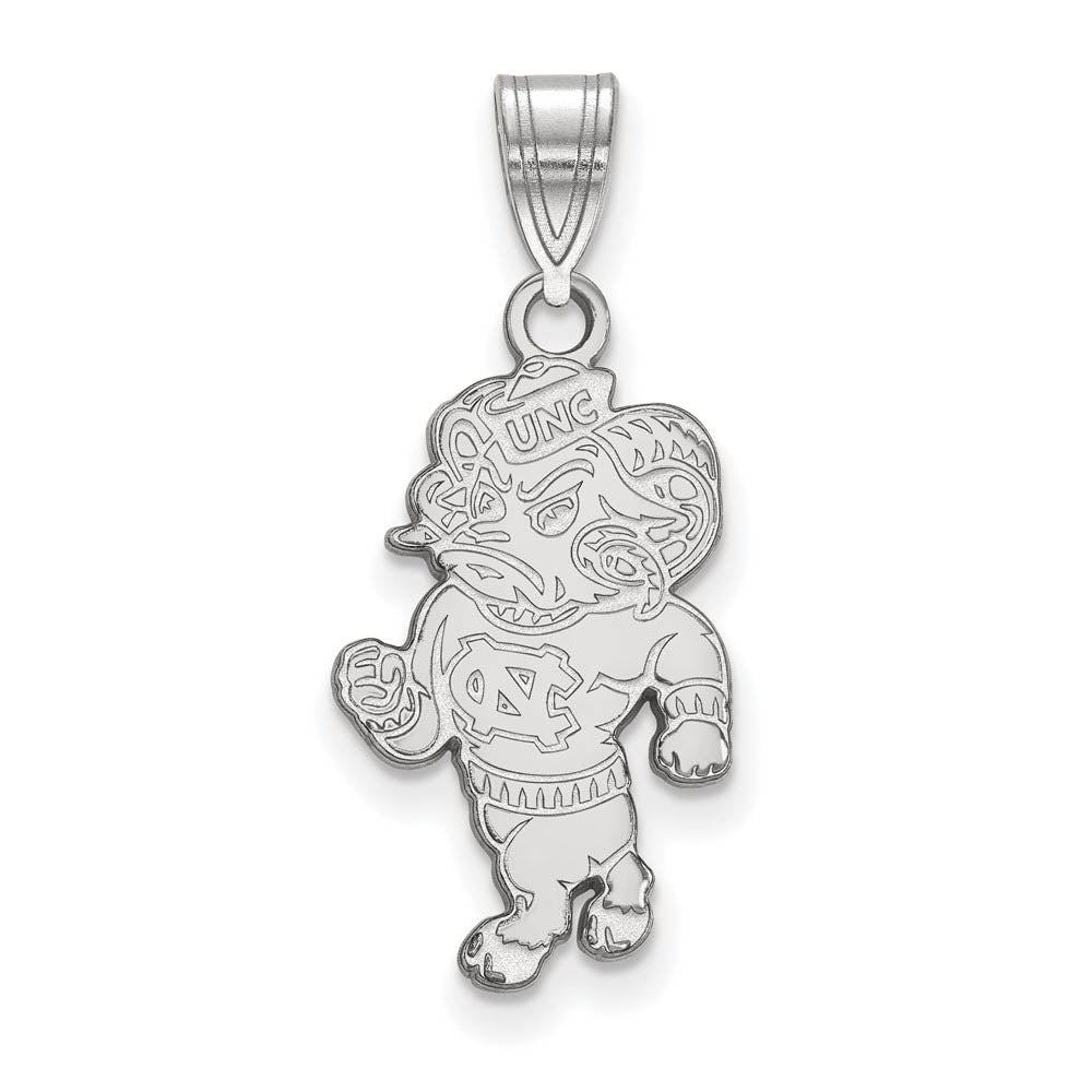 10k White Gold North Carolina Large Pendant, Item P23598 by The Black Bow Jewelry Co.