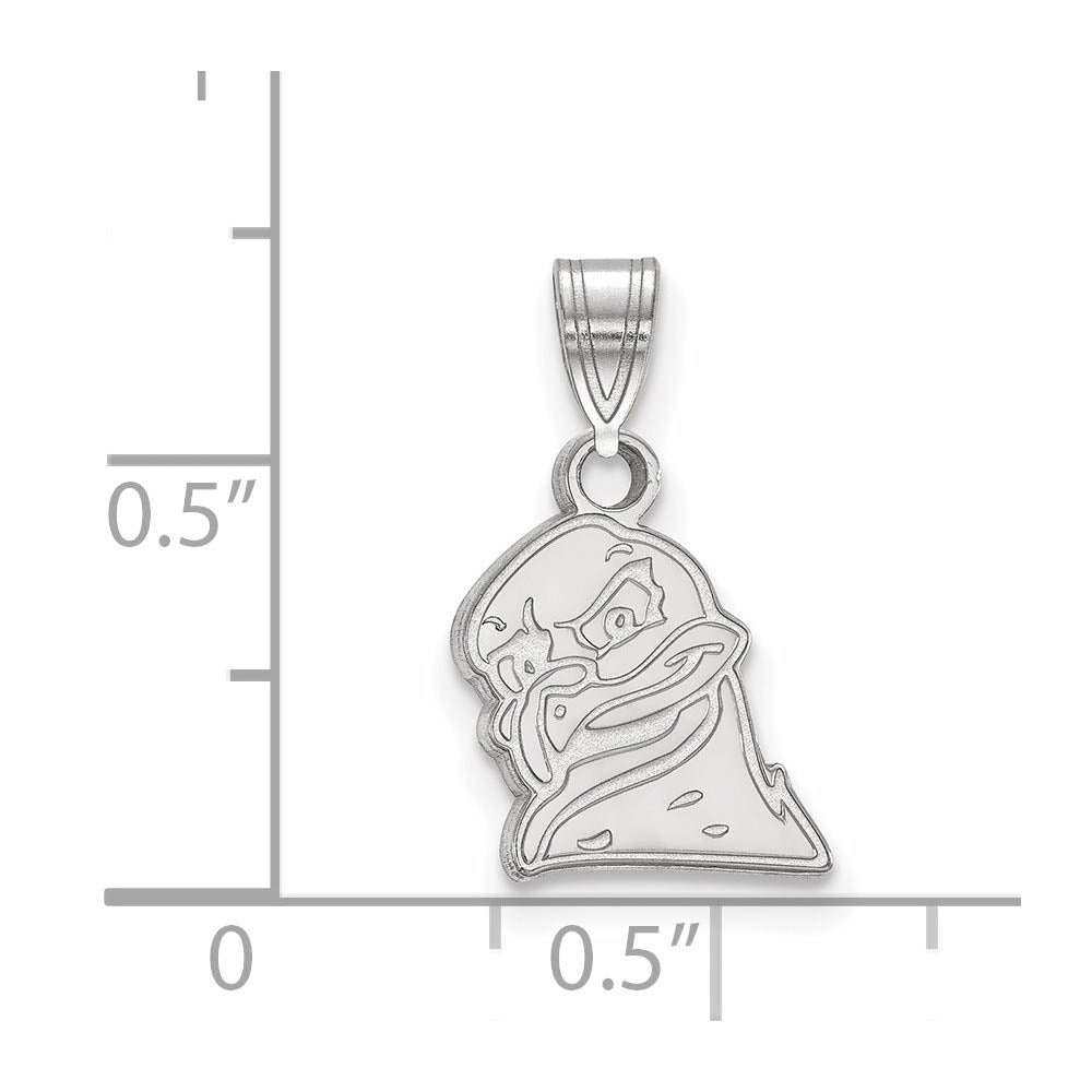 Alternate view of the 10k White Gold Virginia Tech Small Mascot Pendant by The Black Bow Jewelry Co.