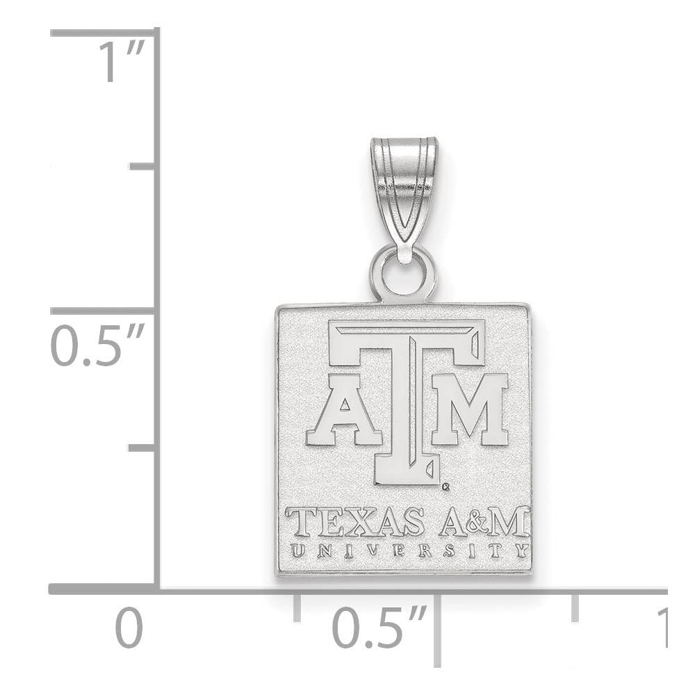 Alternate view of the 10k White Gold Texas A&M U. Small Pendant by The Black Bow Jewelry Co.