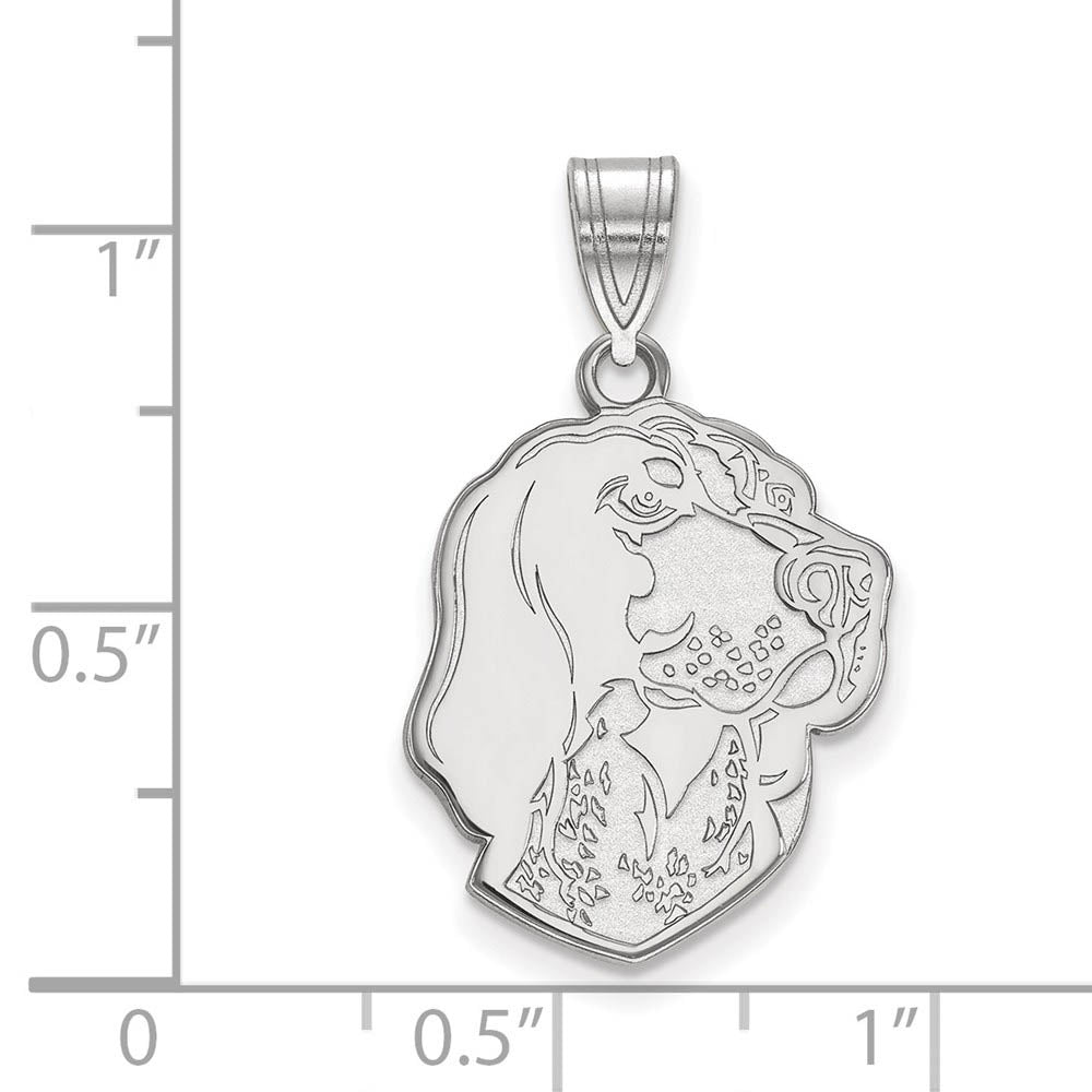 Alternate view of the 10k White Gold U. of Tennessee Large Mascot Pendant by The Black Bow Jewelry Co.