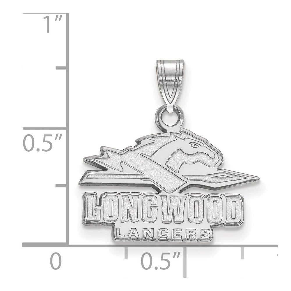 Alternate view of the 14k White Gold Longwood U Small Pendant by The Black Bow Jewelry Co.