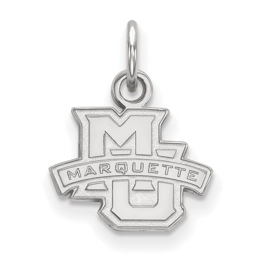 14k White Gold Marquette U XS (Tiny) Logo Charm or Pendant, Item P23707 by The Black Bow Jewelry Co.