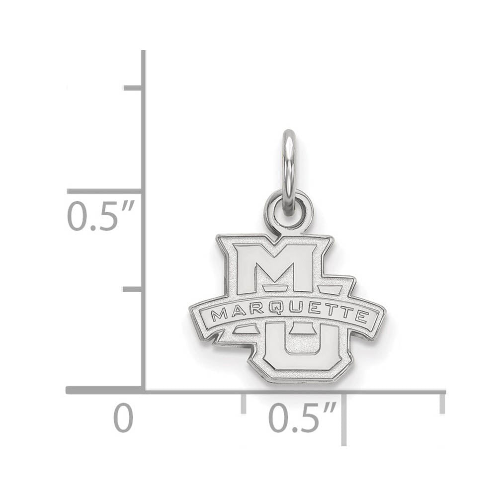 Alternate view of the 14k White Gold Marquette U XS (Tiny) Logo Charm or Pendant by The Black Bow Jewelry Co.