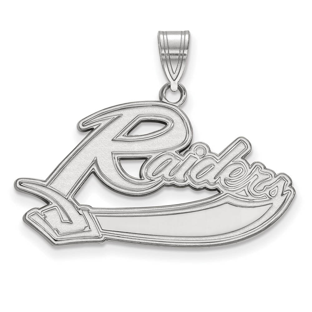 14k White Gold Mt Union College Large Pendant, Item P23712 by The Black Bow Jewelry Co.
