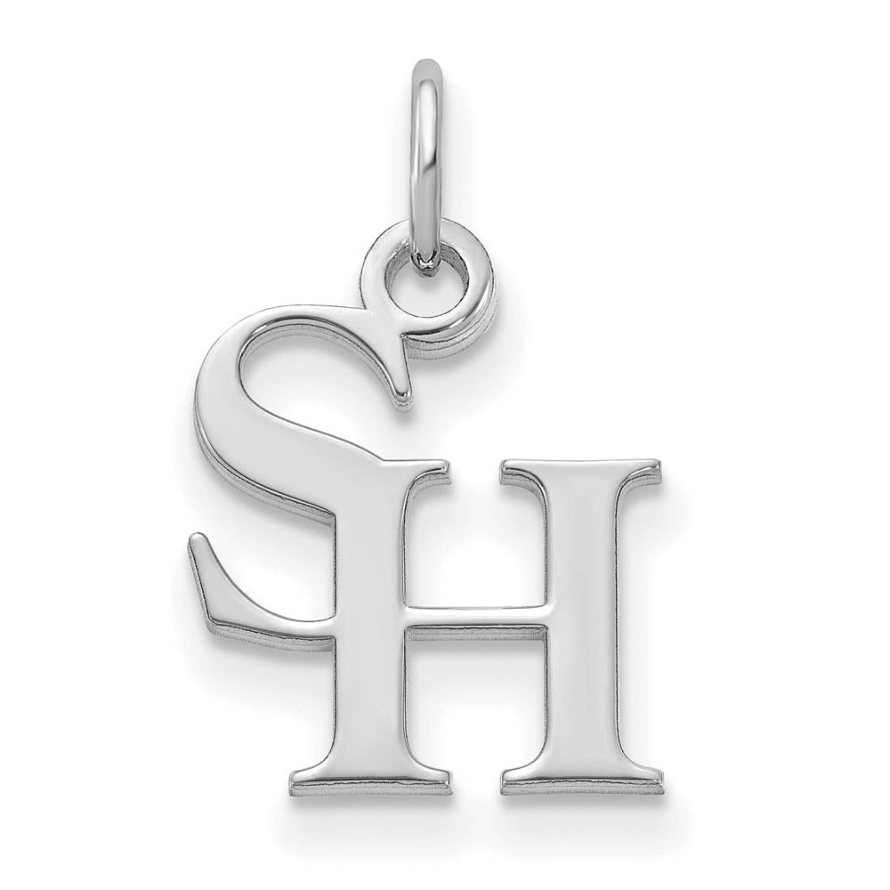 14k White Gold Sam Houston State XS (Tiny) Charm or Pendant, Item P23724 by The Black Bow Jewelry Co.