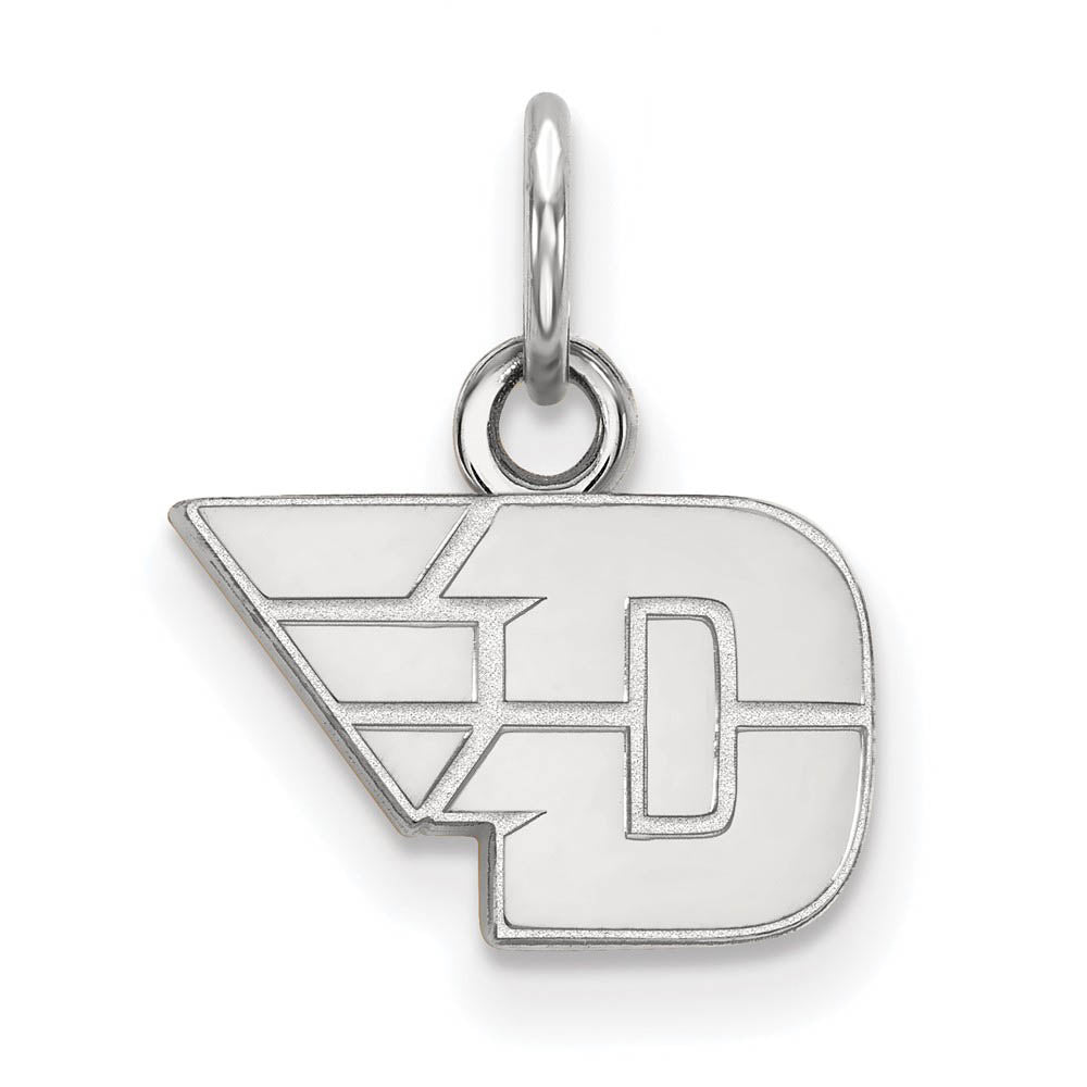 14k White Gold U of Dayton XS (Tiny) Charm or Pendant, Item P23737 by The Black Bow Jewelry Co.