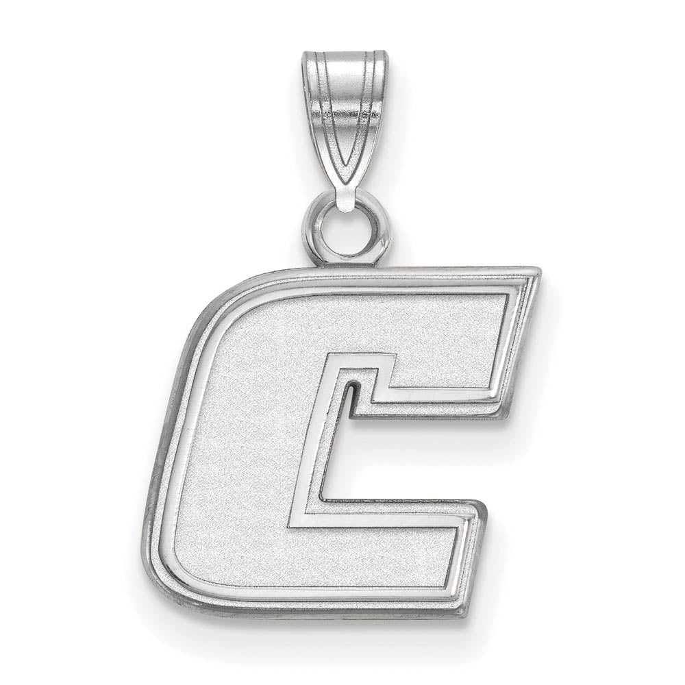 14k White Gold U. of Tennessee at Chattanooga Small Initial C Pendant, Item P23757 by The Black Bow Jewelry Co.