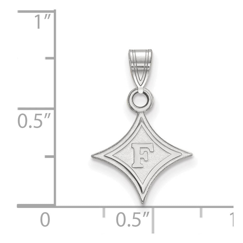 Alternate view of the 14k White Gold Furman U Small Rhombus Pendant by The Black Bow Jewelry Co.