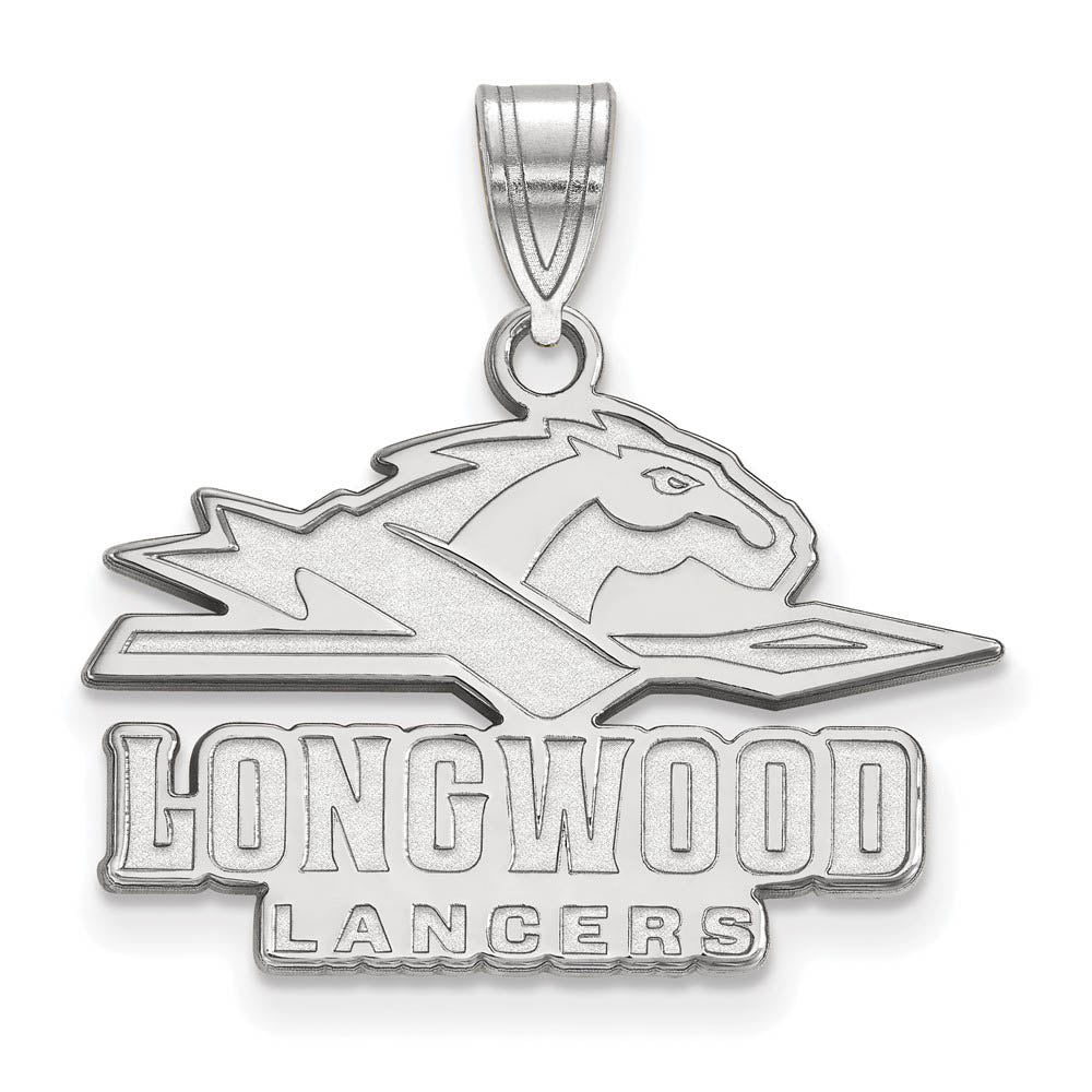 14k White Gold Longwood U Medium Pendant, Item P23801 by The Black Bow Jewelry Co.