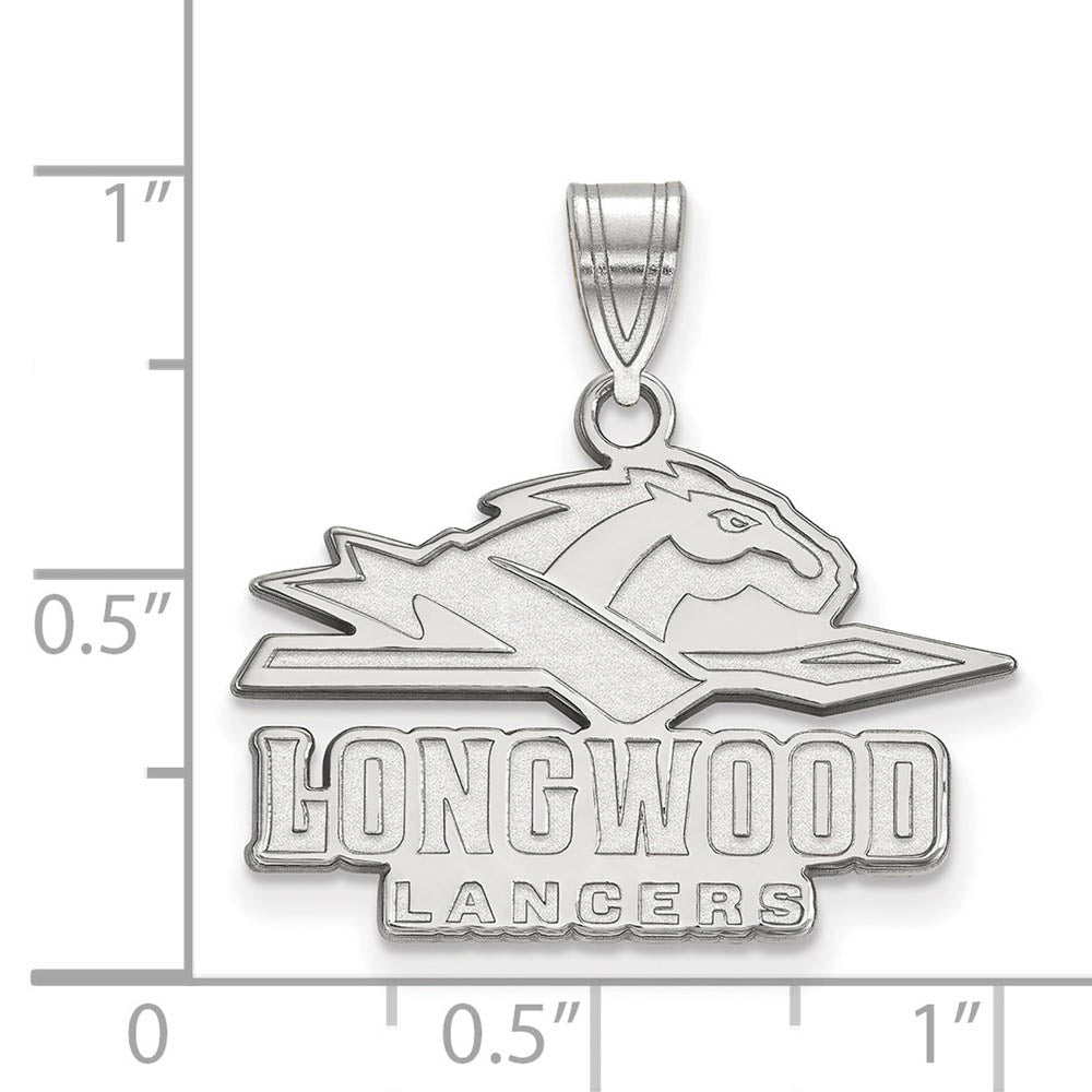 Alternate view of the 14k White Gold Longwood U Medium Pendant by The Black Bow Jewelry Co.
