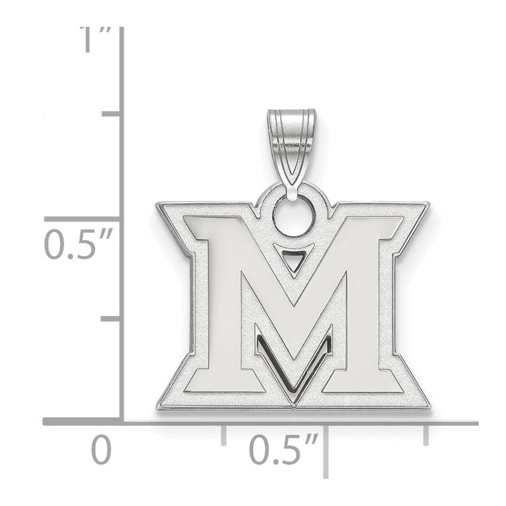 Alternate view of the 14k White Gold Miami U Small Initial M Pendant by The Black Bow Jewelry Co.