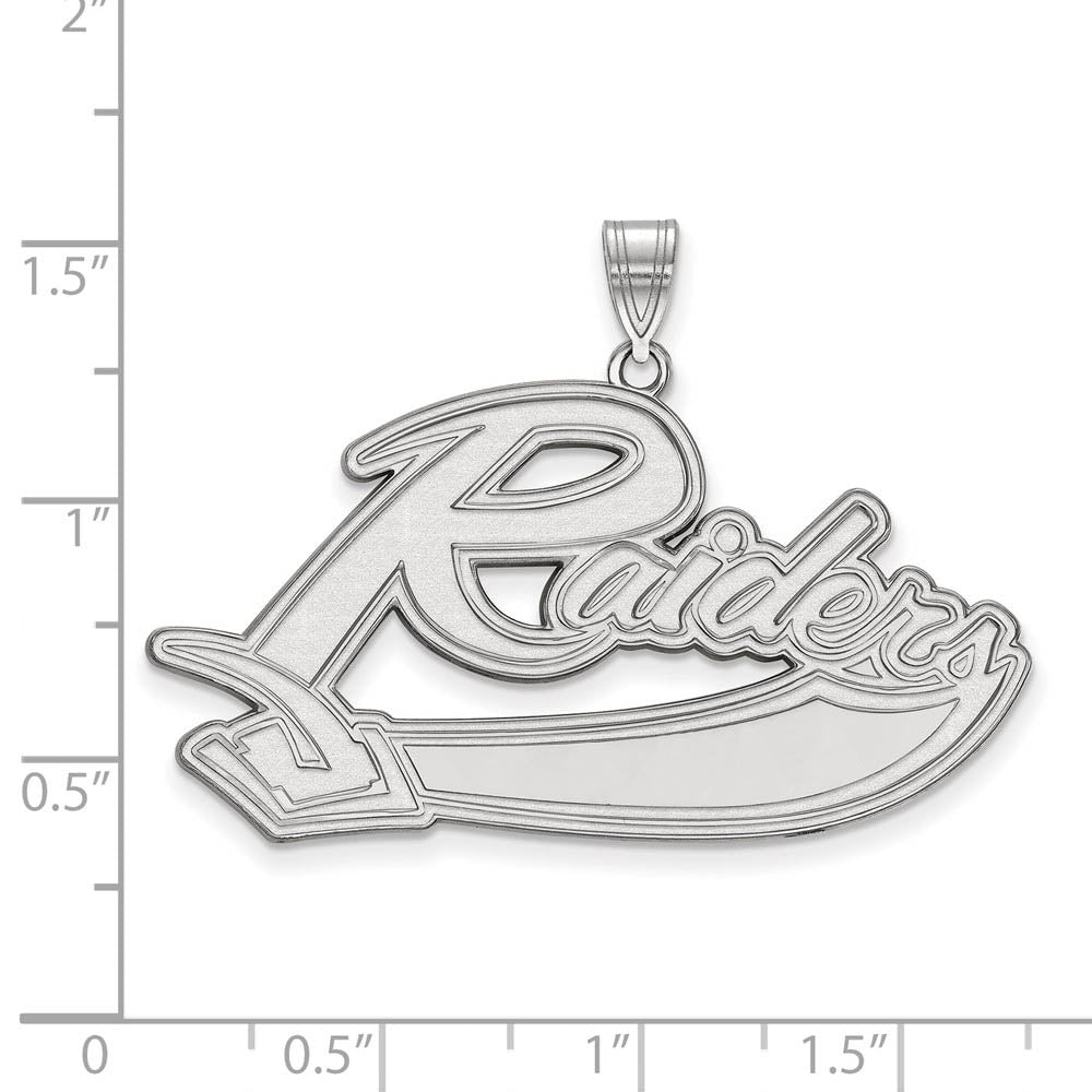 Alternate view of the 14k White Gold Mt Union College XL Pendant by The Black Bow Jewelry Co.