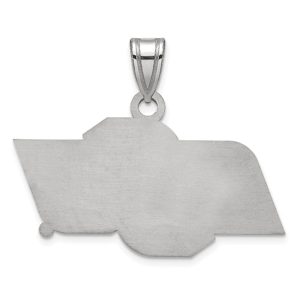 Alternate view of the 14k White Gold Oklahoma State Small Pendant by The Black Bow Jewelry Co.