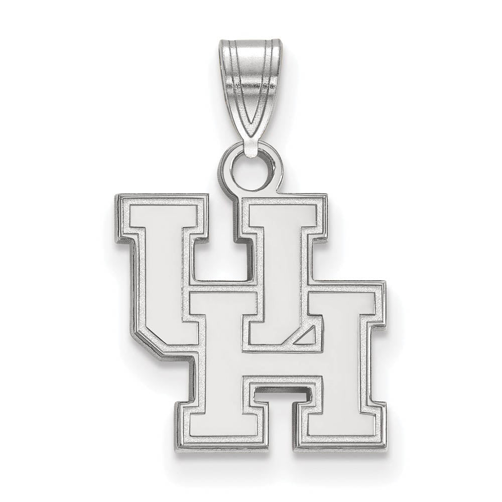 14k White Gold U. of Houston Small Pendant, Item P23837 by The Black Bow Jewelry Co.