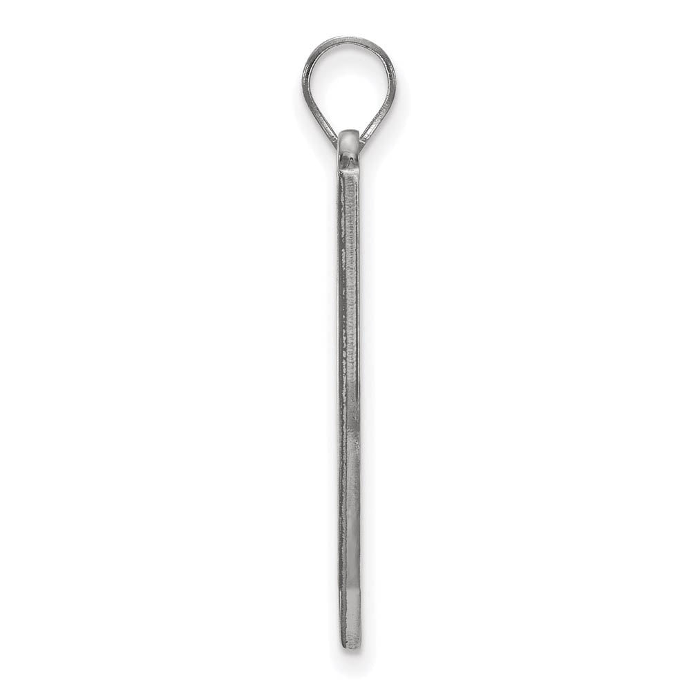 Alternate view of the 14k White Gold East Tennessee State XL Pendant by The Black Bow Jewelry Co.