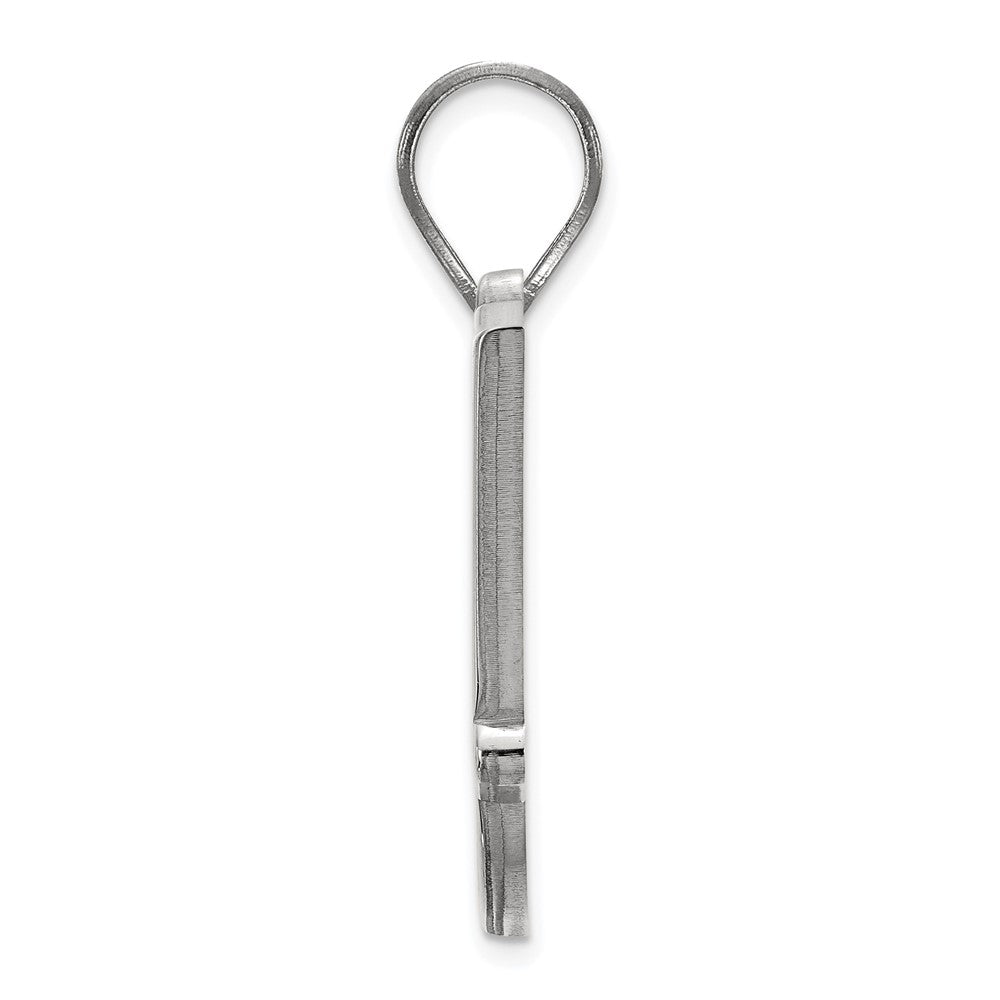 Alternate view of the 14k White Gold Oklahoma State Medium Pendant by The Black Bow Jewelry Co.