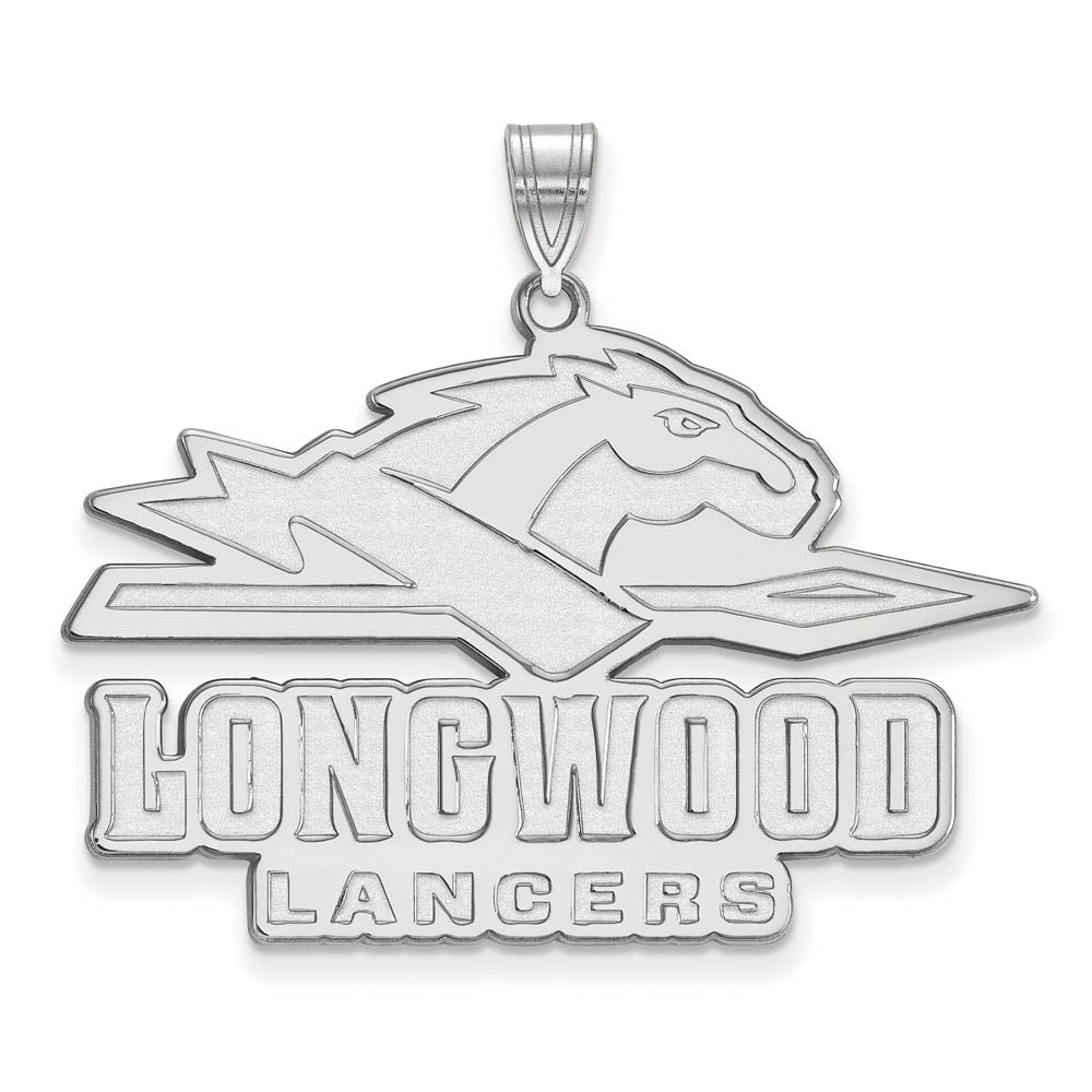 14k White Gold Longwood U XL Pendant, Item P23947 by The Black Bow Jewelry Co.