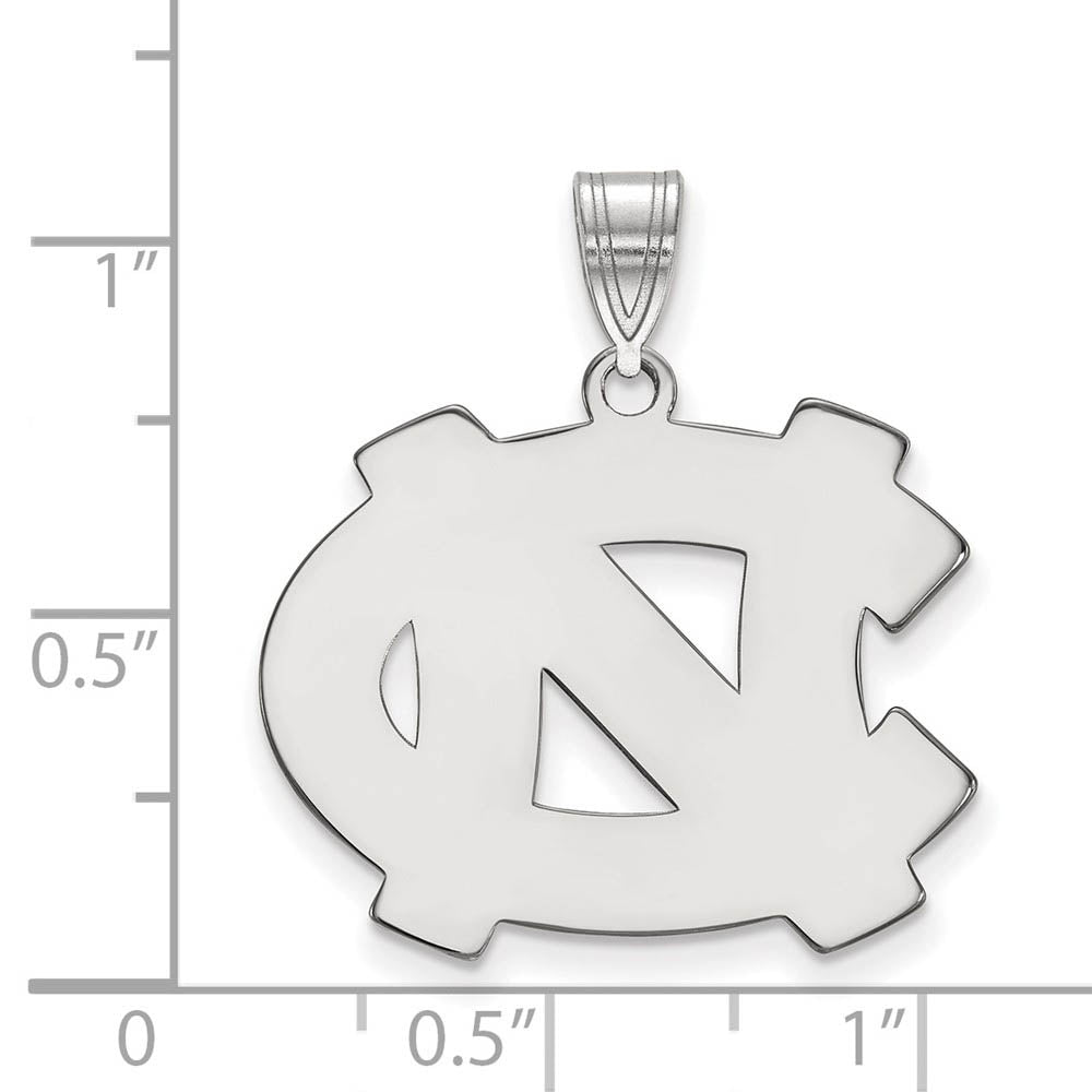 Alternate view of the 14k White Gold North Carolina Large 'NC' Pendant by The Black Bow Jewelry Co.