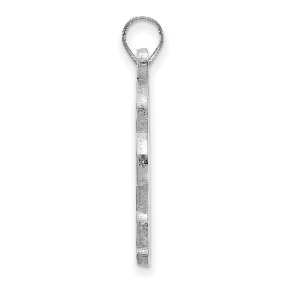 Alternate view of the 14k White Gold U. of Pittsburgh XL Pendant by The Black Bow Jewelry Co.