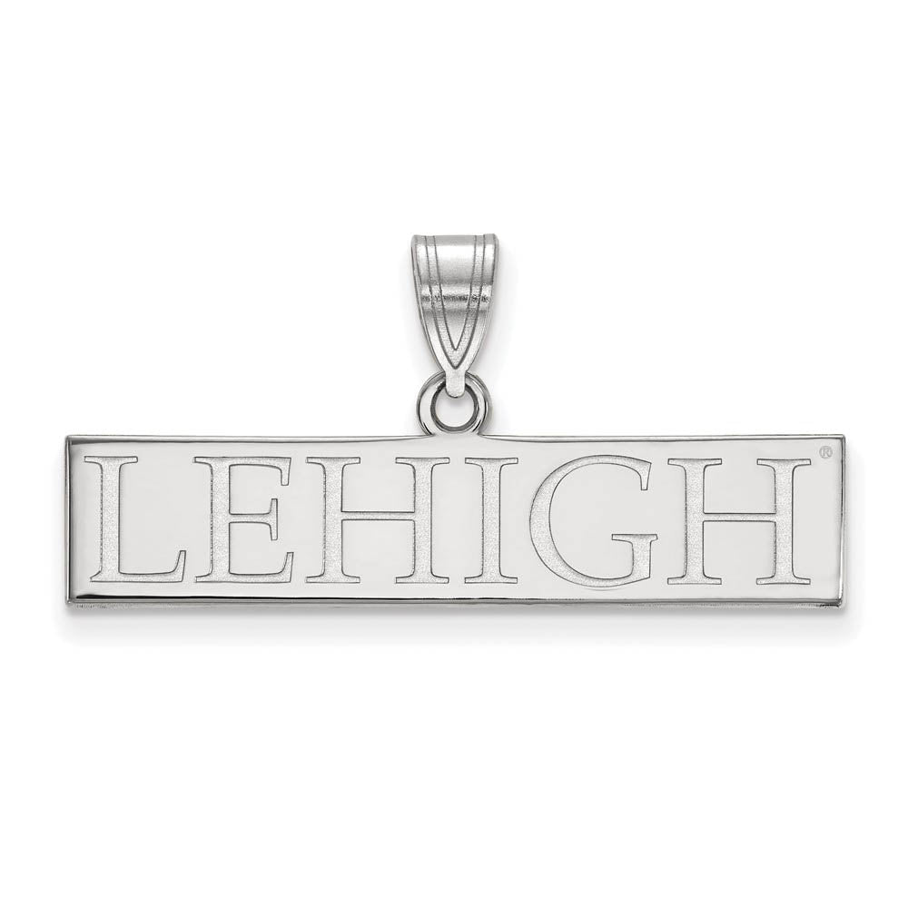 14k White Gold Lehigh U Large Pendant, Item P24032 by The Black Bow Jewelry Co.