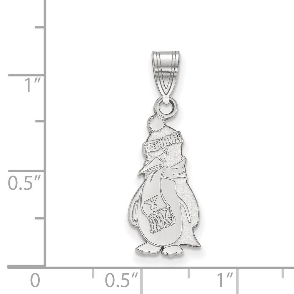 Alternate view of the 14k White Gold Youngstown State Large Logo Pendant by The Black Bow Jewelry Co.