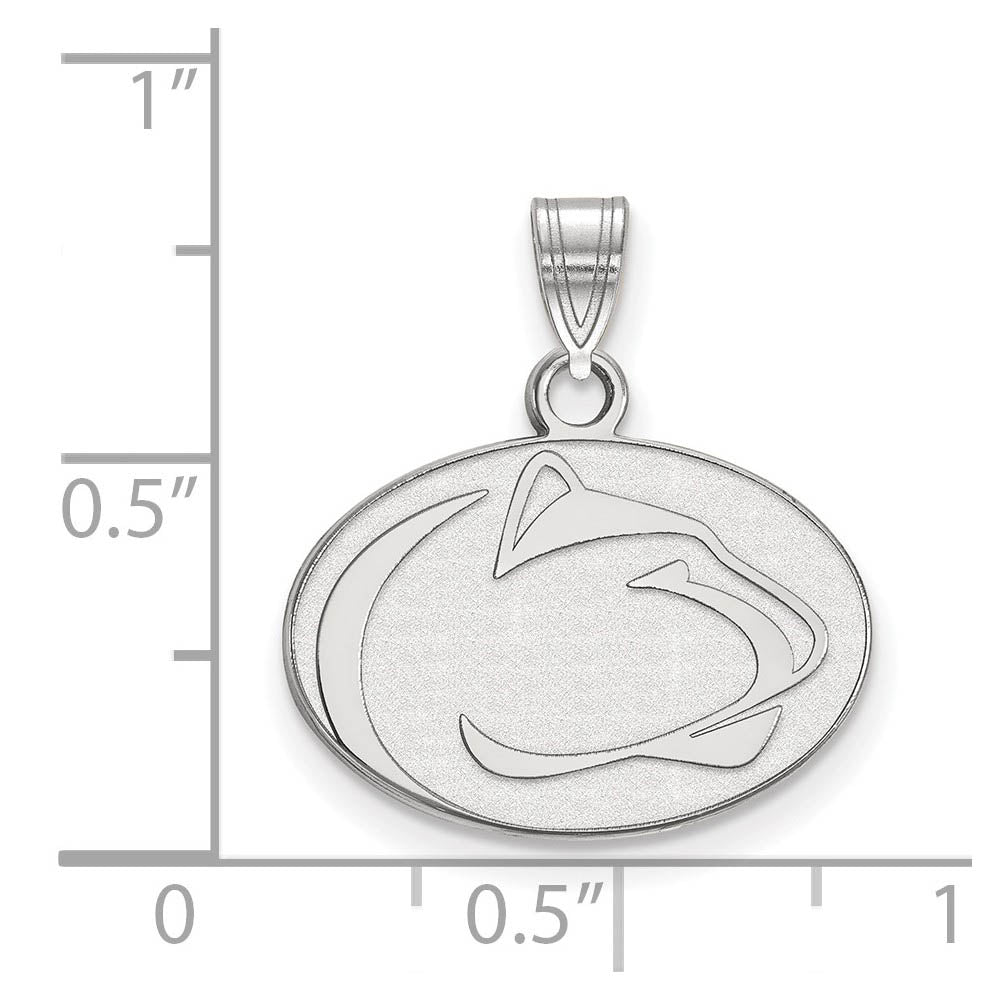 Alternate view of the 14k White Gold Penn State Small Pendant by The Black Bow Jewelry Co.