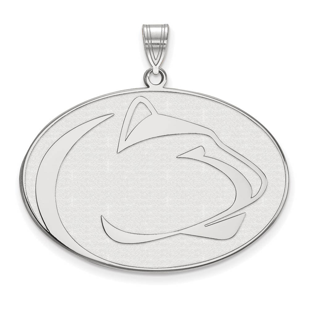 14k White Gold Penn State XL Pendant, Item P24062 by The Black Bow Jewelry Co.