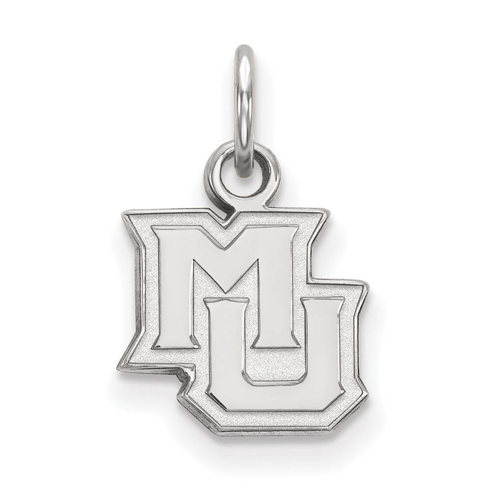 14k White Gold Marquette U XS (Tiny) Charm or Pendant, Item P24067 by The Black Bow Jewelry Co.
