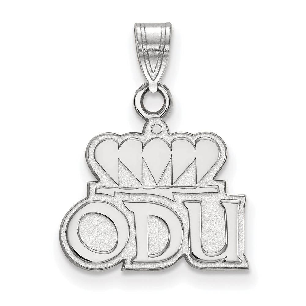 14k White Gold Old Dominion U. Small Pendant, Item P24104 by The Black Bow Jewelry Co.