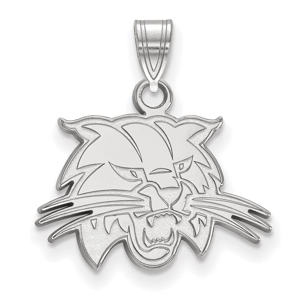14k White Gold Ohio U. Small Mascot Pendant, Item P24112 by The Black Bow Jewelry Co.