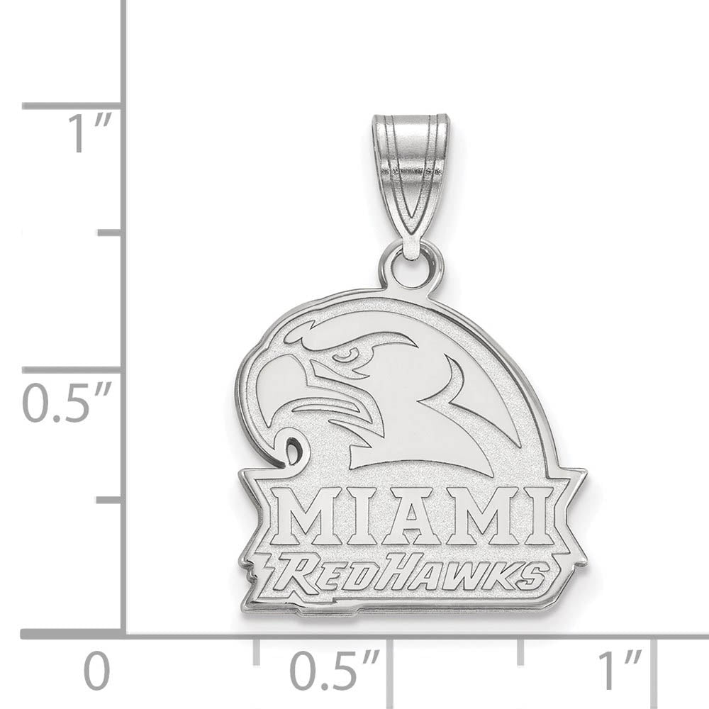 Alternate view of the 14k White Gold Miami U Medium Pendant by The Black Bow Jewelry Co.