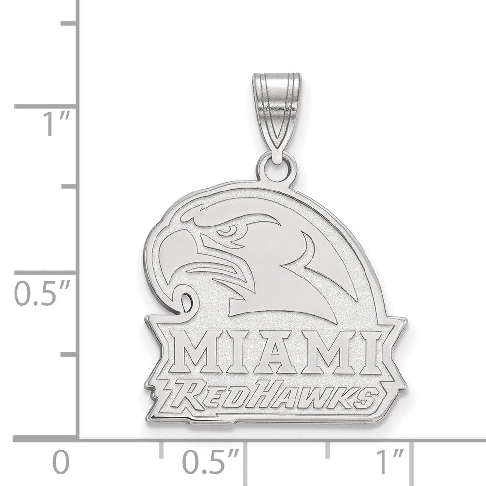 Alternate view of the 14k White Gold Miami U Large Pendant by The Black Bow Jewelry Co.