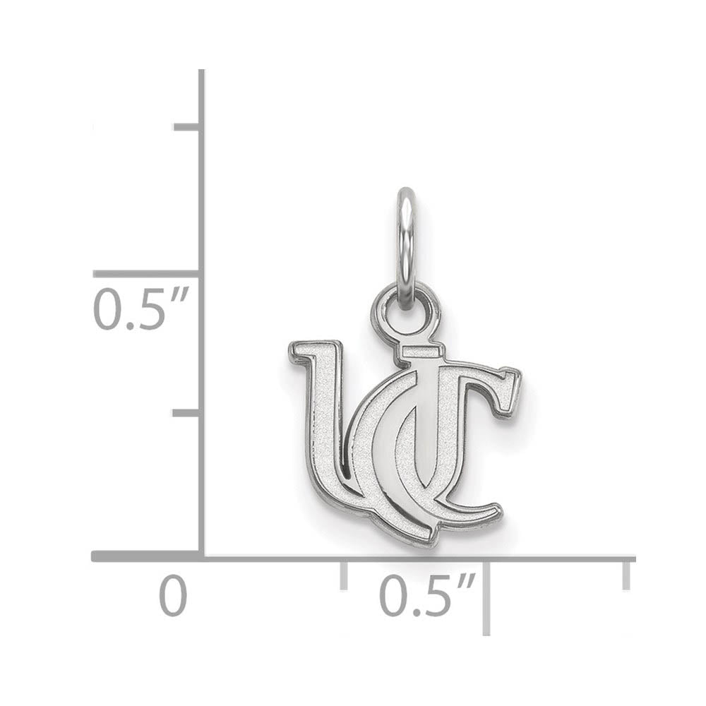 Alternate view of the 14k White Gold U of Cincinnati XS (Tiny) Charm or Pendant by The Black Bow Jewelry Co.