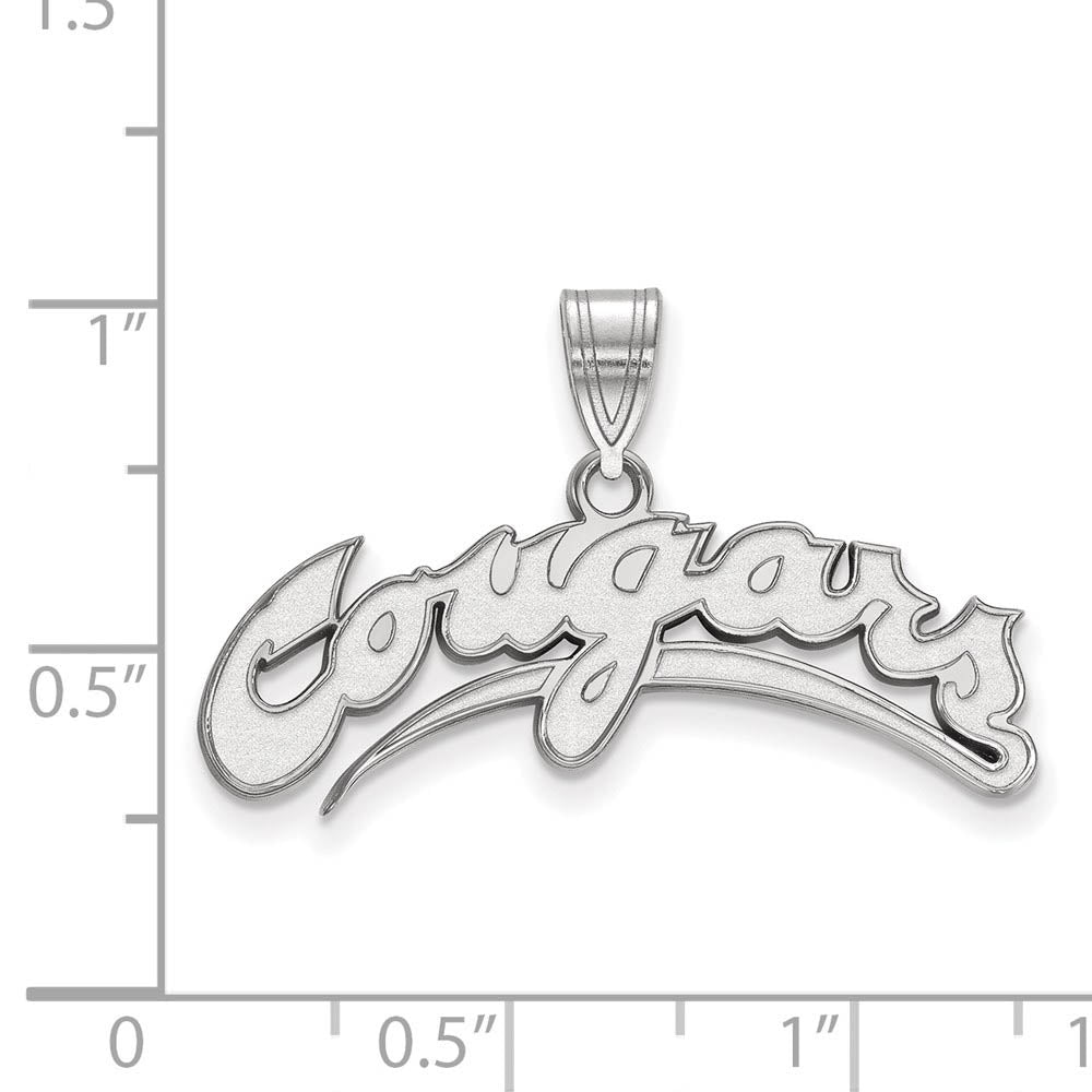 Alternate view of the 14k White Gold Washington State Large Script Pendant by The Black Bow Jewelry Co.