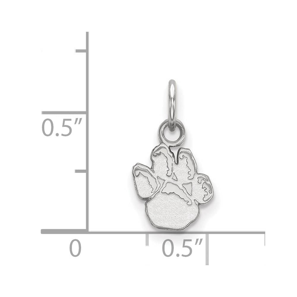 Alternate view of the 14k White Gold U. of Pittsburgh XS (Tiny) Charm or Pendant by The Black Bow Jewelry Co.