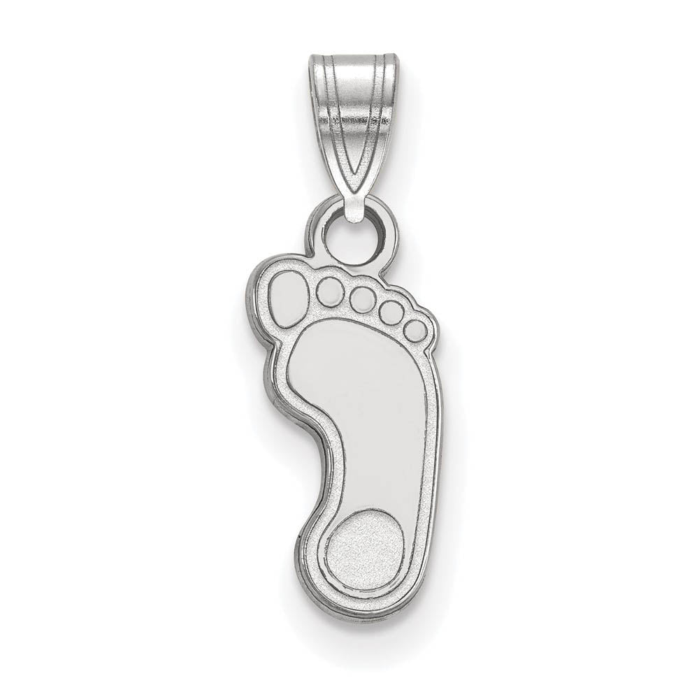 14k White Gold North Carolina Small Tar Heels Pendant, Item P24248 by The Black Bow Jewelry Co.
