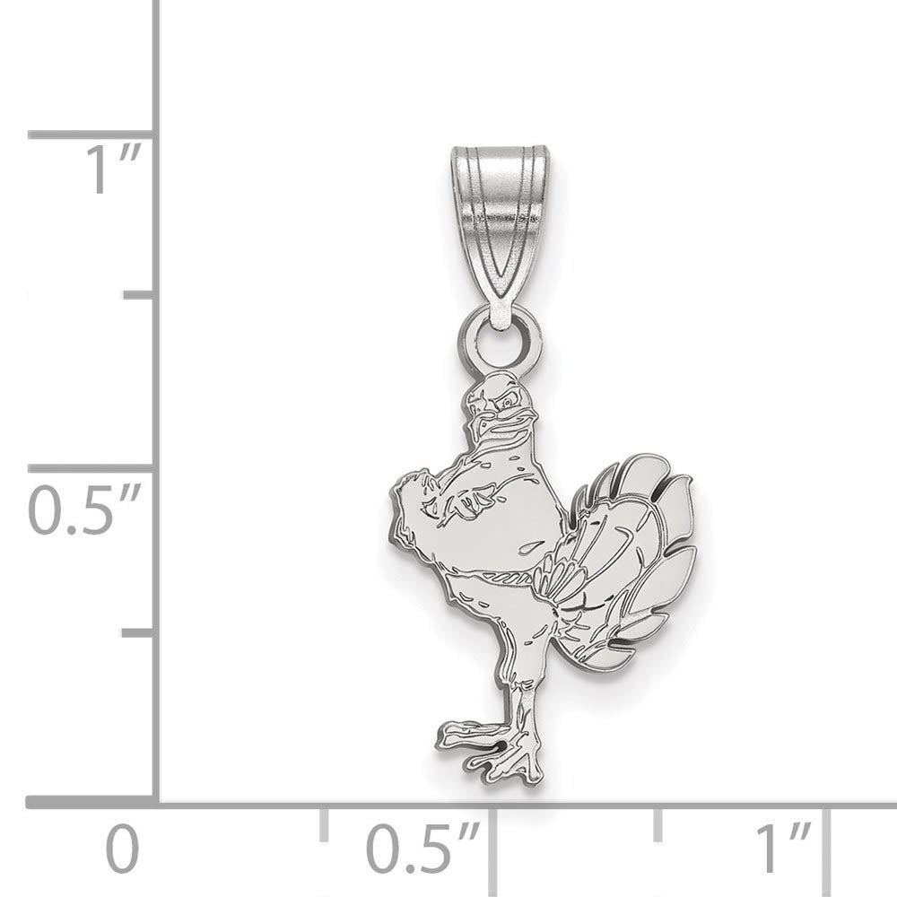 Alternate view of the 14k White Gold Virginia Tech Medium Mascot Logo Pendant by The Black Bow Jewelry Co.