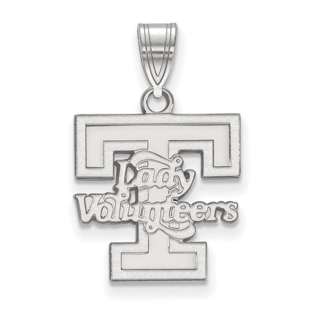 14k White Gold U. of Tennessee Medium 'T' Logo Pendant, Item P24283 by The Black Bow Jewelry Co.