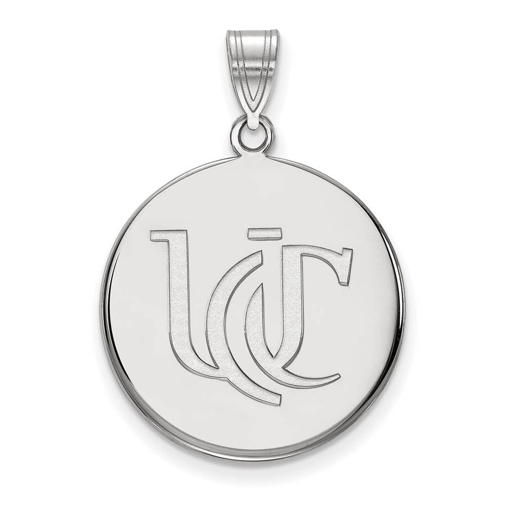 14k White Gold U of Cincinnati Large Pendant, Item P24310 by The Black Bow Jewelry Co.