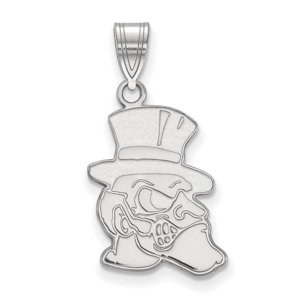 14k White Gold Wake Forest U. Large Mascot Pendant, Item P24330 by The Black Bow Jewelry Co.