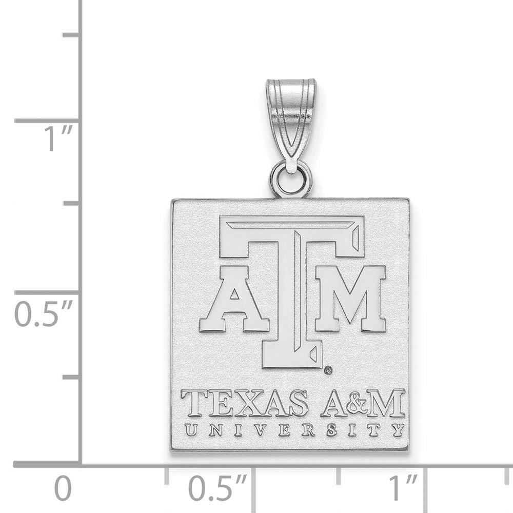 Alternate view of the 14k White Gold Texas A&M U. Large Pendant by The Black Bow Jewelry Co.