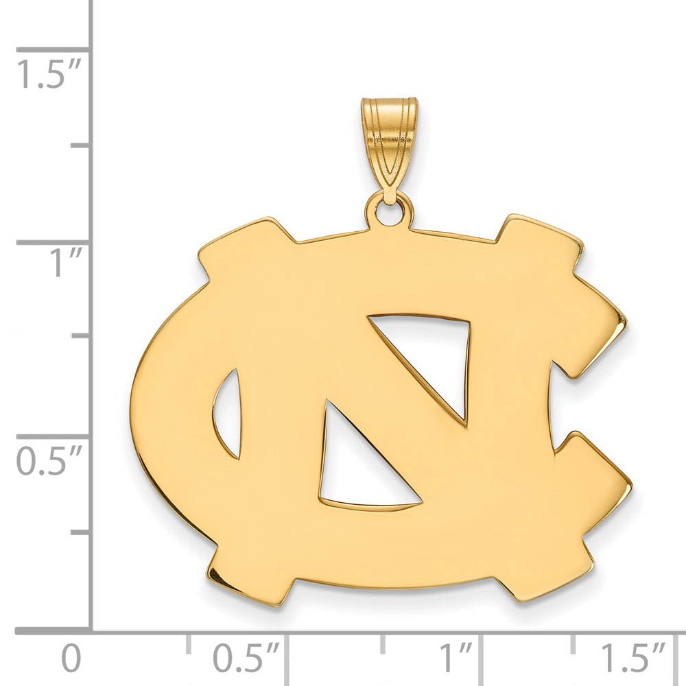 Alternate view of the 14k Yellow Gold North Carolina XL 'NC' Pendant by The Black Bow Jewelry Co.