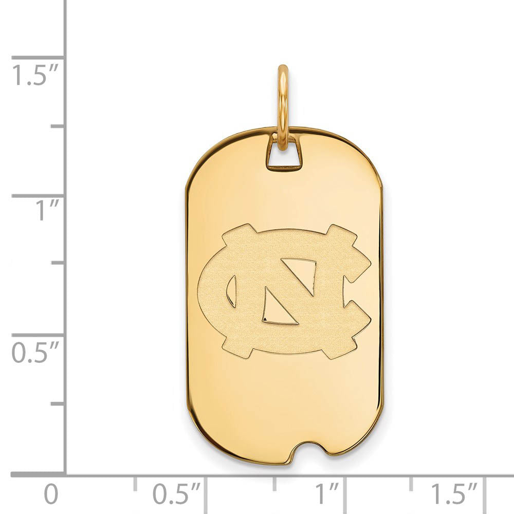 Alternate view of the 14k Yellow Gold North Carolina Dog Tag Pendant by The Black Bow Jewelry Co.