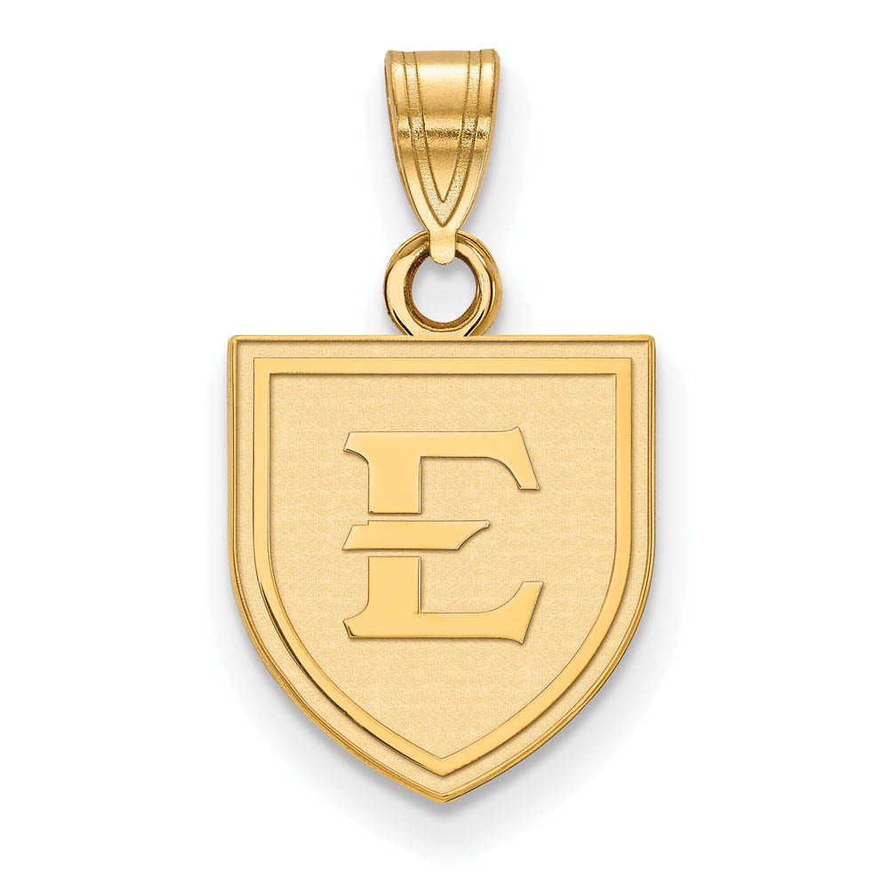 14k Gold Plated Silver East Tennessee State Small Pendant, Item P24442 by The Black Bow Jewelry Co.