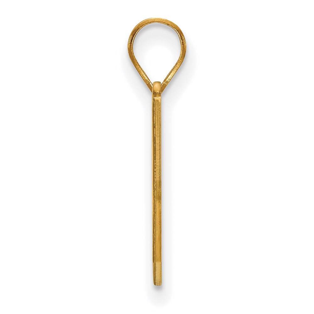 Alternate view of the 14k Gold Plated Silver East Tennessee State Small Pendant by The Black Bow Jewelry Co.