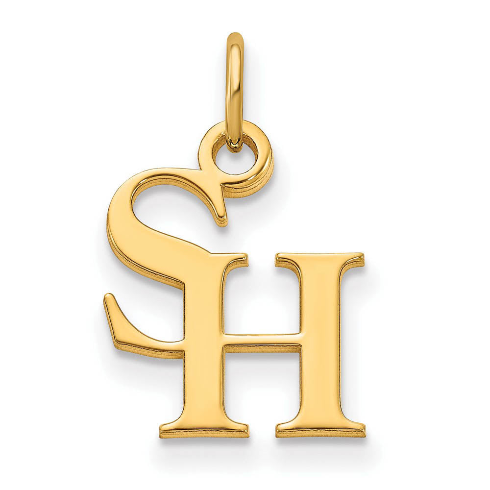 14k Gold Plated Silver Sam Houston State XS (Tiny) Charm or Pendant, Item P24470 by The Black Bow Jewelry Co.