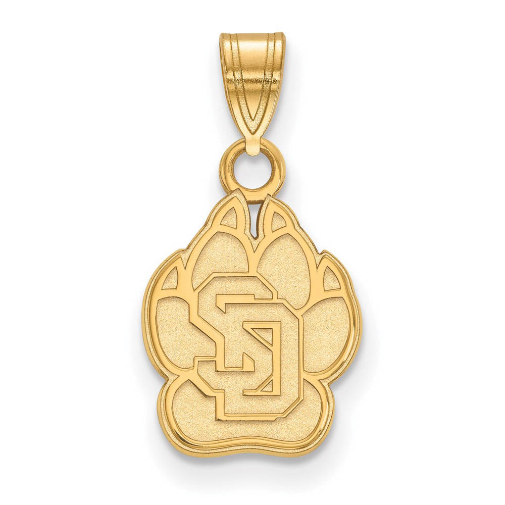 14k Gold Plated Silver South Dakota Small Logo Pendant, Item P24500 by The Black Bow Jewelry Co.