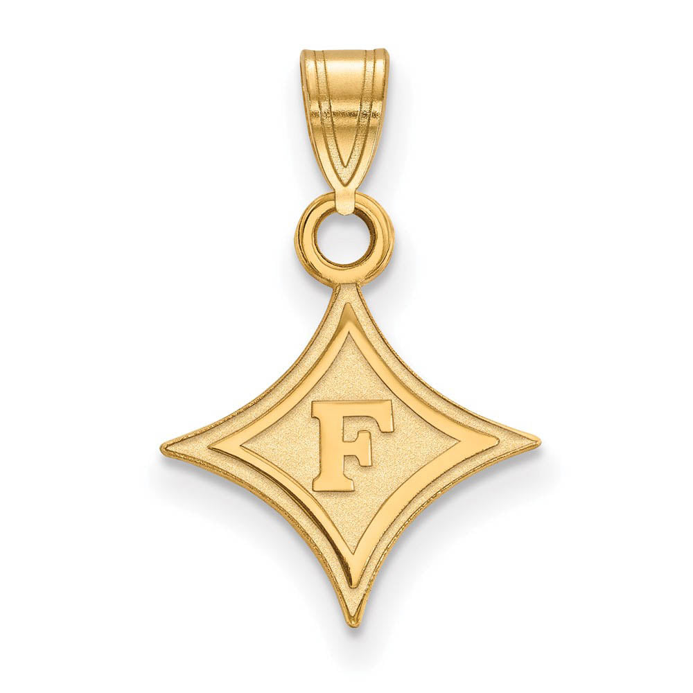 14k Gold Plated Silver Furman U Small Rhombus Pendant, Item P24542 by The Black Bow Jewelry Co.